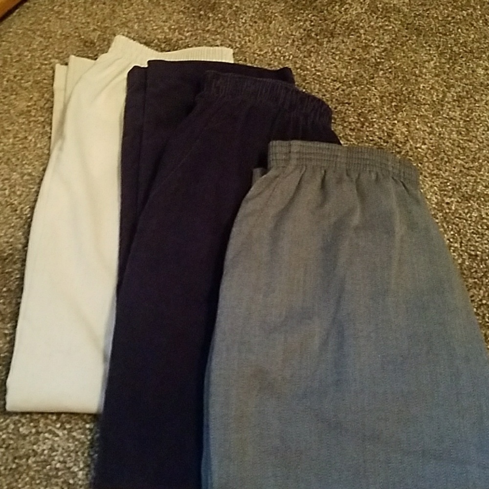 Size 14 Ladies elastic waist slacks - BLUE ONLY